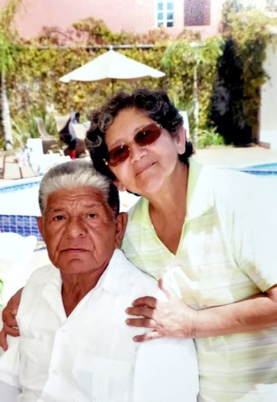 José Guadalupe Moya García with his wife